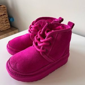 Toddler hot pink UGG boots for fall/winter season. Size 8c